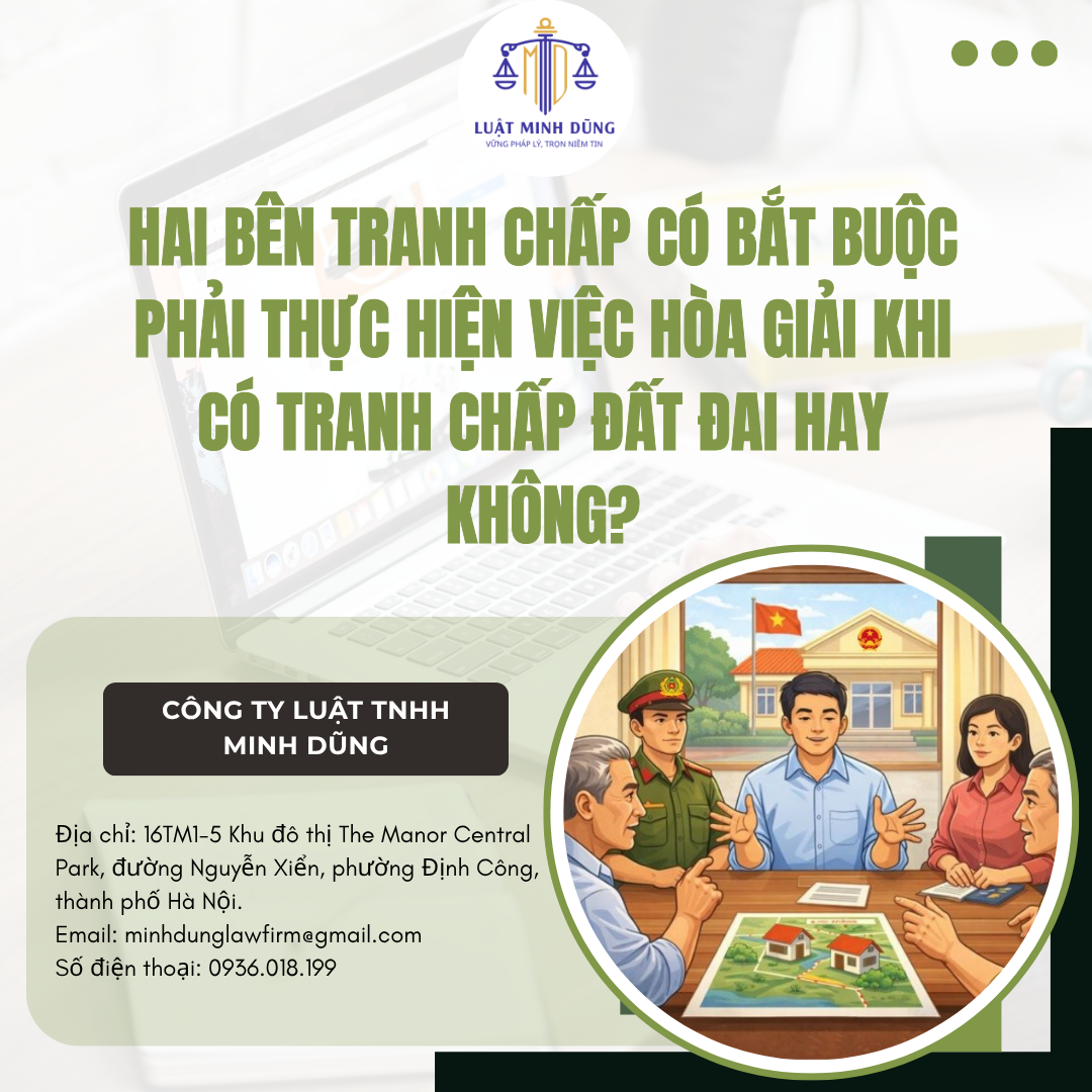 Hai bên tranh chấp có bắt buộc phải thực hiện việc hòa giải khi có tranh chấp đất đai hay không?