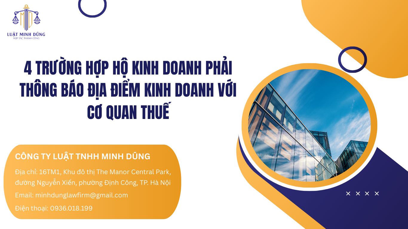 4 trường hợp hộ kinh doanh phải thông báo địa điểm kinh doanh với cơ quan thuế